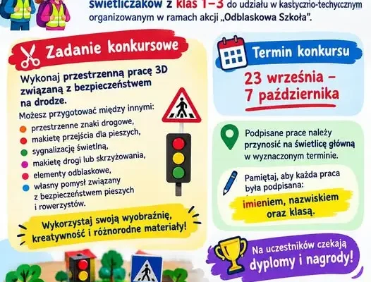 Konkurs plastyczno-techniczny „Odblaskowa Szkoła” w świetlicy szkolnej