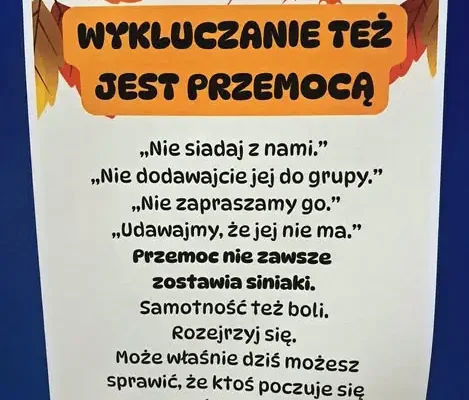 Tydzień Działań Przeciw Przemocy Rówieśniczej w szkole