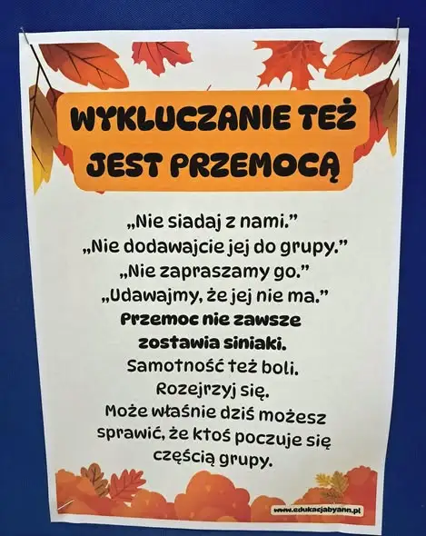 Tydzień Działań Przeciw Przemocy Rówieśniczej w szkole