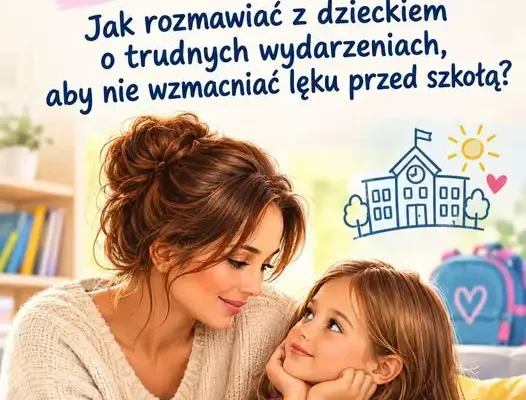 Jak rozmawiać z dzieckiem o trudnych wydarzeniach, aby nie wzmacniać lęku przed szkołą?