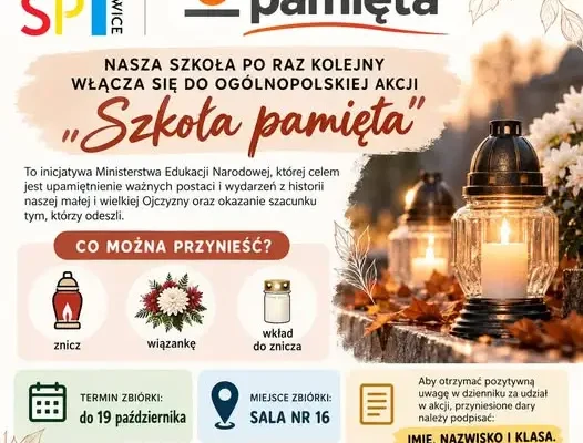 Szkoła w Wojkowicach włącza się w akcję „Szkoła pamięta” – trwa zbiórka zniczy