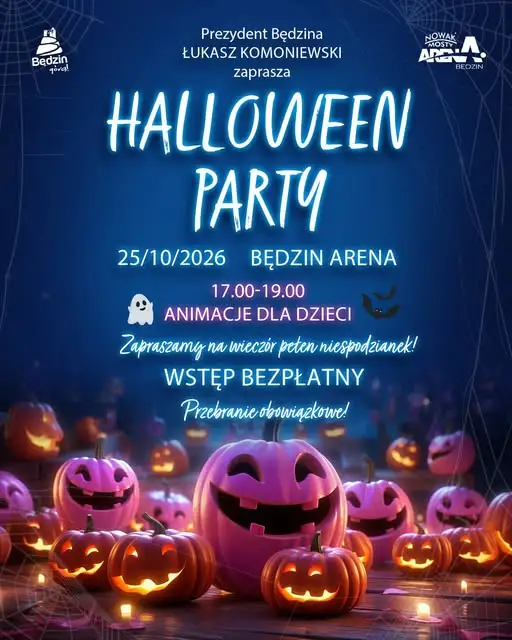 Halloween Party w Będzin Arenie – zaproszenie dla najmłodszych