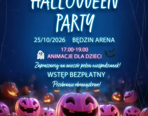 Halloween Party w Będzin Arenie – zaproszenie dla najmłodszych