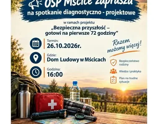 Mścice: kawa, ciasto i rozmowa o bezpieczeństwie – OSP zaprasza mieszkańców