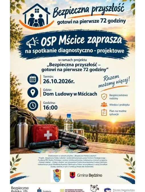 Mścice: kawa, ciasto i rozmowa o bezpieczeństwie – OSP zaprasza mieszkańców