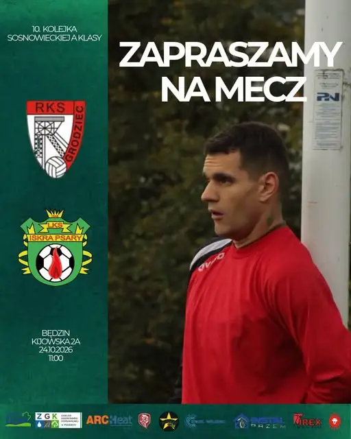Iskra Psary przed domowym hitem z RKS Grodziec Będzin – zapowiedź 10. kolejki