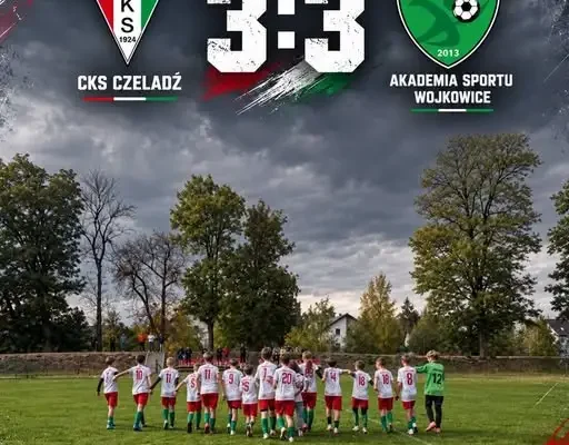 CKS Czeladź remisuje 3:3 z Akademią Sportu Wojkowice. Trener Koszela: „Zbyt pewni siebie”