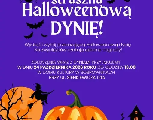Gmina Bobrowniki zaprasza na konkurs na najstraszniejszą dynię halloweenową