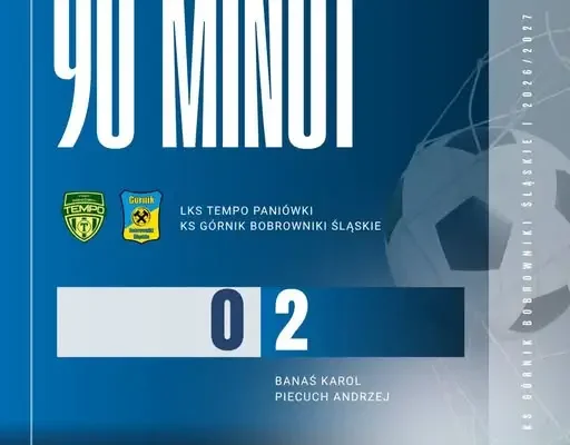 Górnik Bobrowniki wygrywa z LKS Tempo Paniówki w 13. kolejce III ligi śląskiej