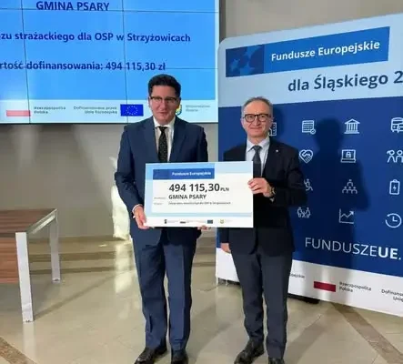 Gmina Psary z unijnym wsparciem: nowy wóz strażacki dla OSP Strzyżowice