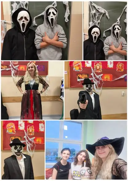 Halloweenowa integracja klasy 7a w SP1 Wojkowice