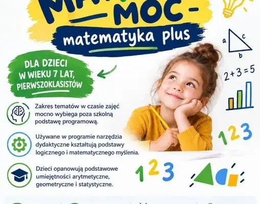 Matematyka po moc! GOKiS Psary zaprasza siedmiolatki na nowe zajęcia