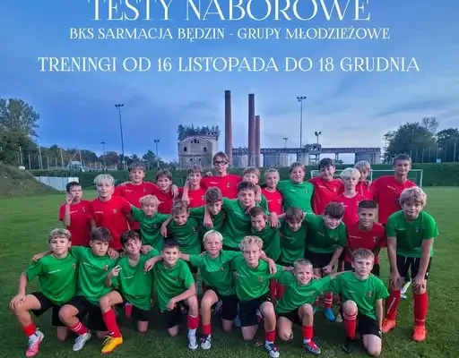 BKS Sarmacja Będzin zaprasza młodzież na otwarte treningi. Start 16 listopada