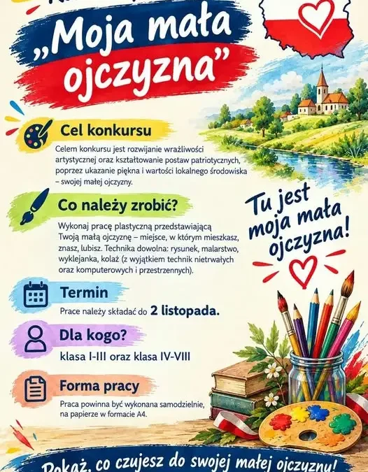 Konkurs plastyczny „Moja mała ojczyzna” w Siewierzu – prace do 2 listopada