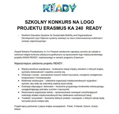 Psary: uczniowie zaprojektują logo projektu Erasmus+ READY!