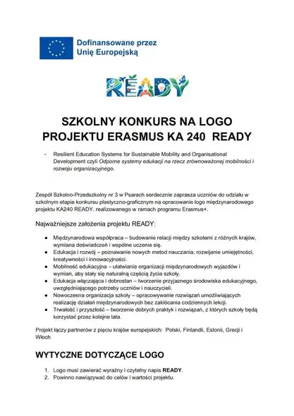 Psary: uczniowie zaprojektują logo projektu Erasmus+ READY!