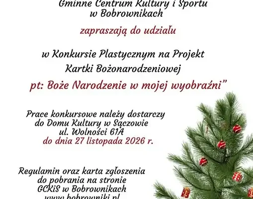 Gminny konkurs plastyczny na kartkę bożonarodzeniową w Bobrownikach